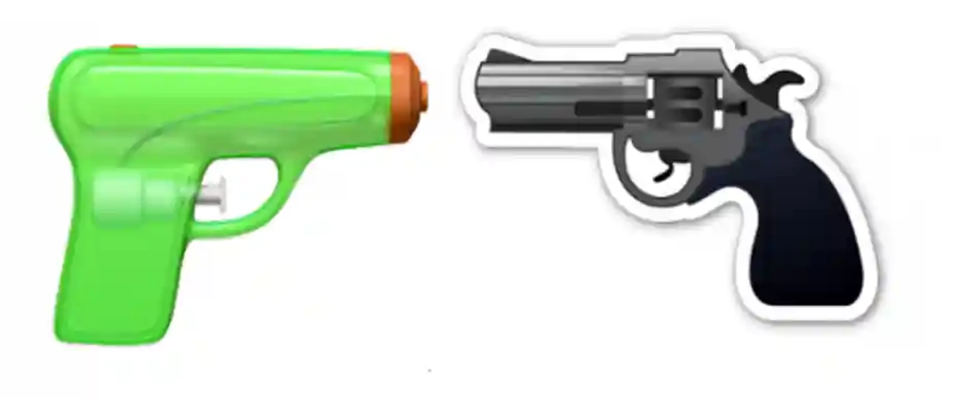 Apple Pistol and Gun Emoji