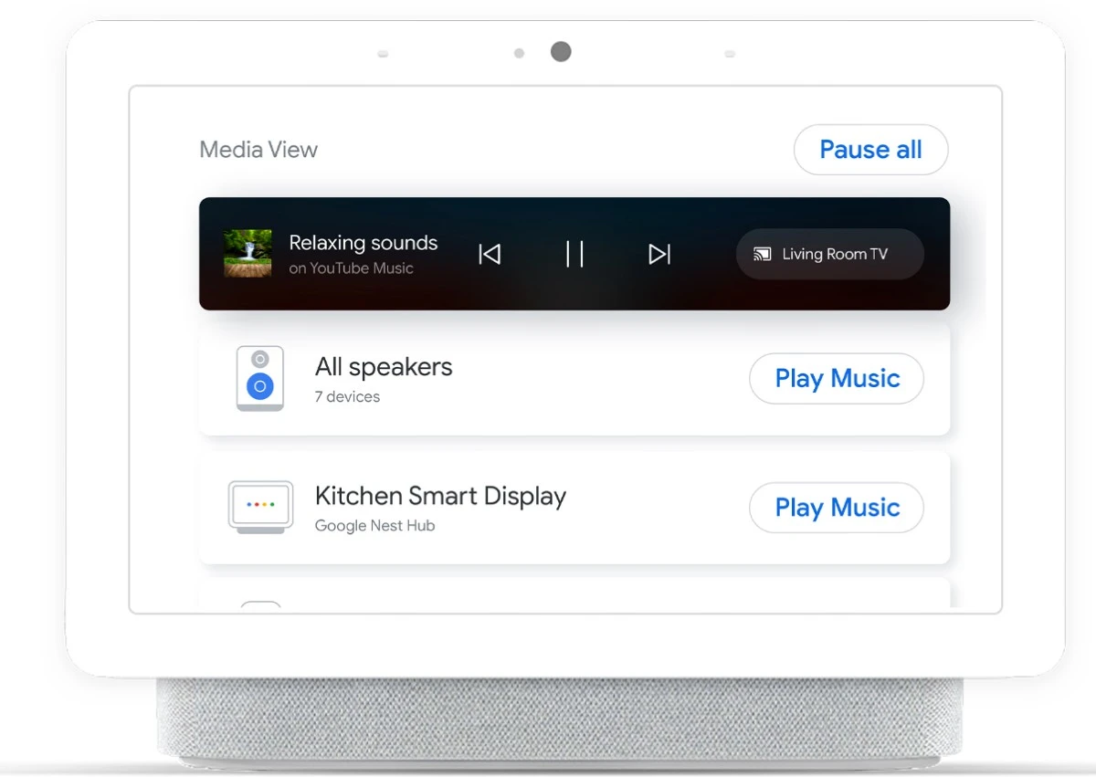 Google Speaker Media View
