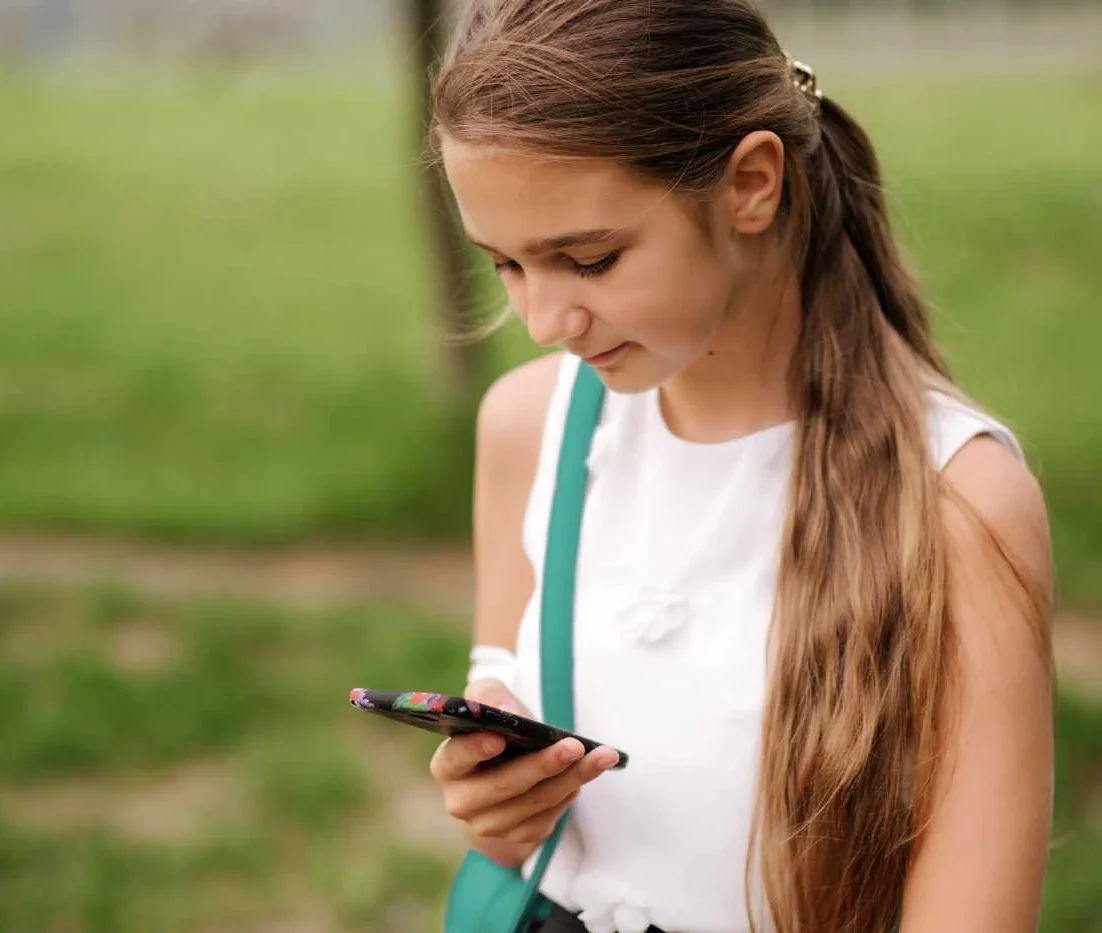 Child with phone