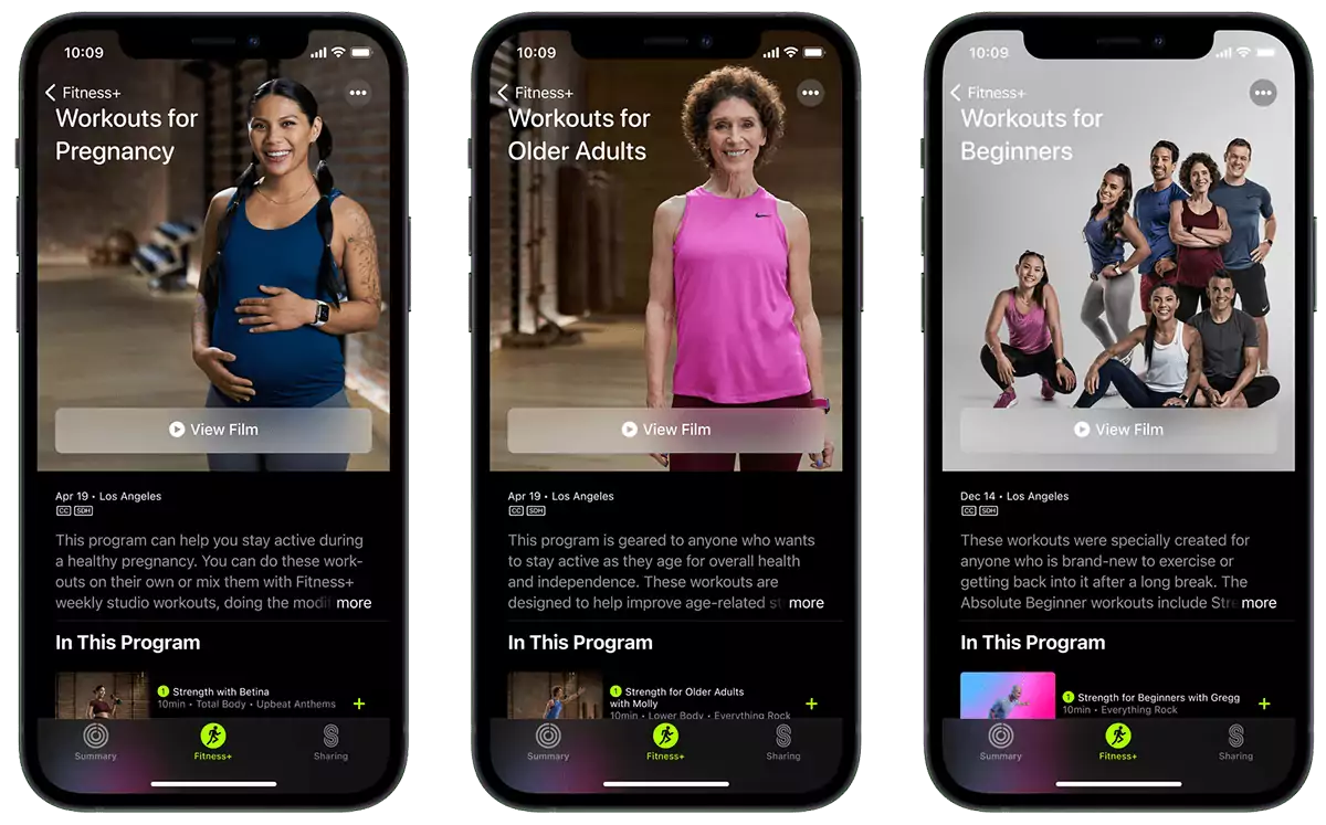 Apple Fitness Plus workouts