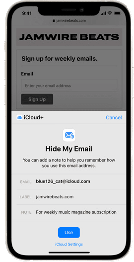 iOS 15 Hide My Email