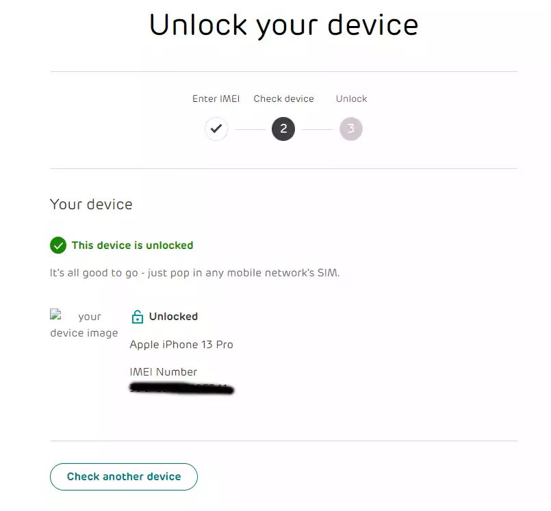 EE Unlocked Device