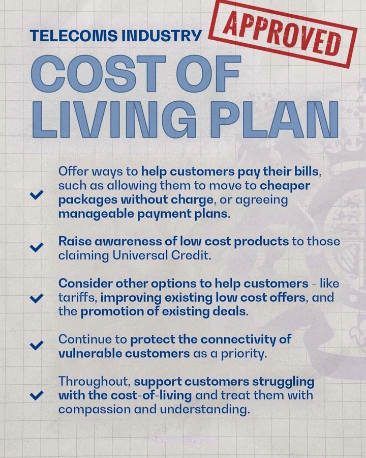 Telecoms Cost of Living Plan
