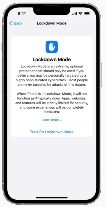 Apple Lockdown Mode