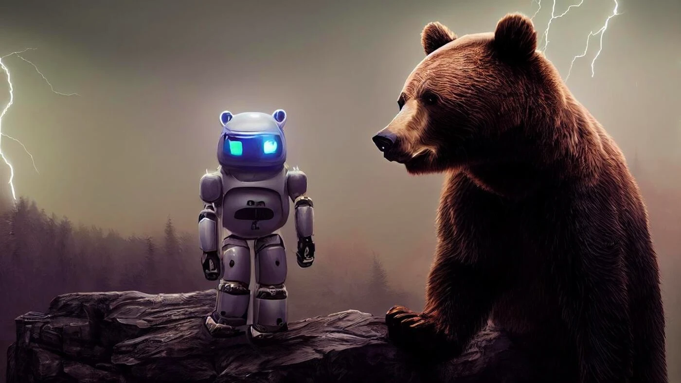 A Bear and a robot