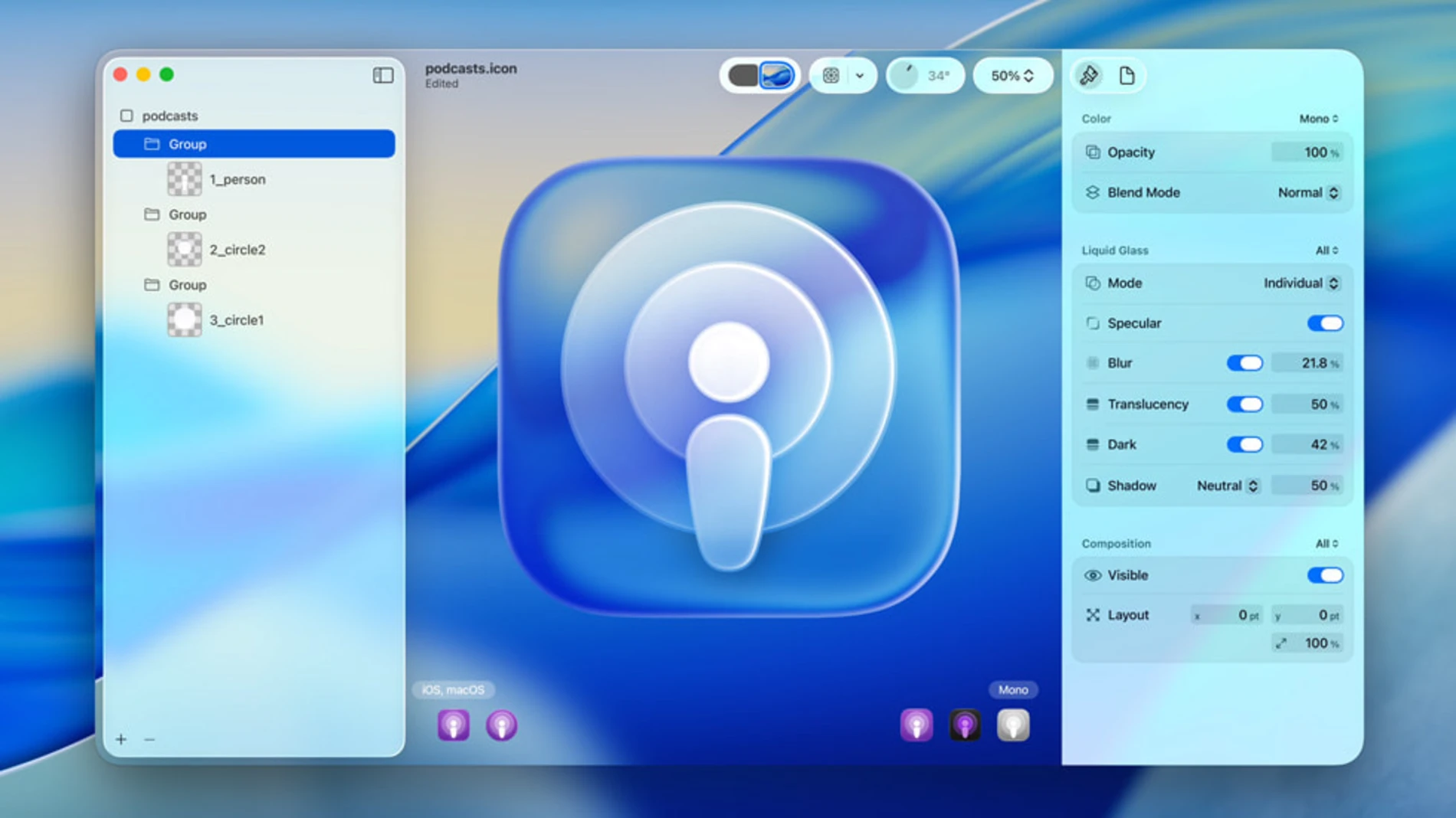 Liquid Glass Icon Composer App
