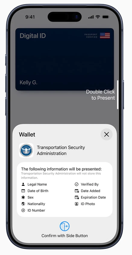Apple Digital ID TSA